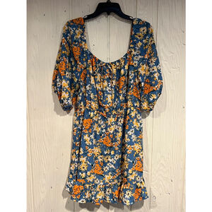Women's Sienna Sky Blue Floral Dress Size L